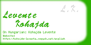 levente kohajda business card